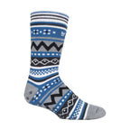 Mens Nordic Patterned Non Slip Thermal Slipper Socks with Grips