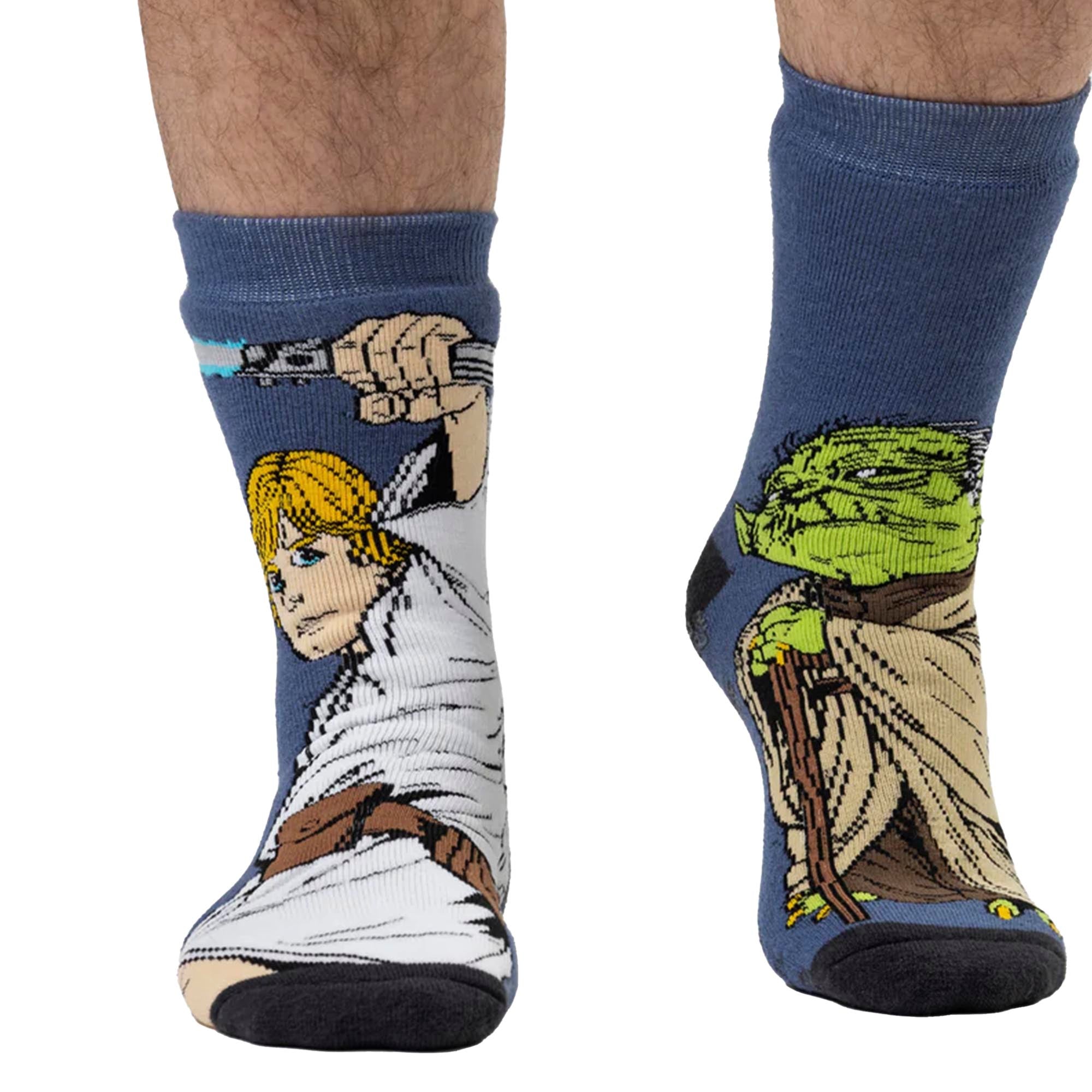 Mens Star Wars Themed Novelty Thermal Slipper Socks