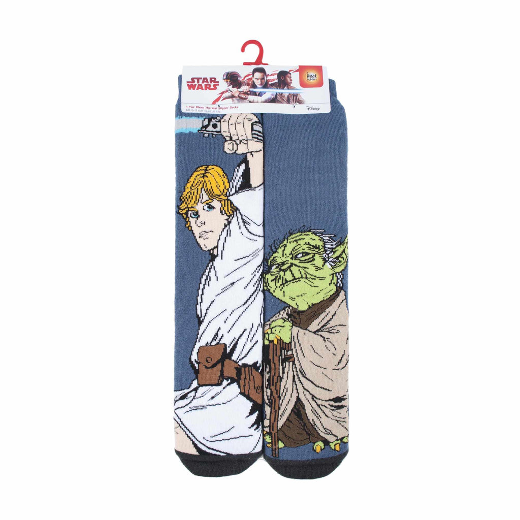 Mens Star Wars Themed Novelty Thermal Slipper Socks