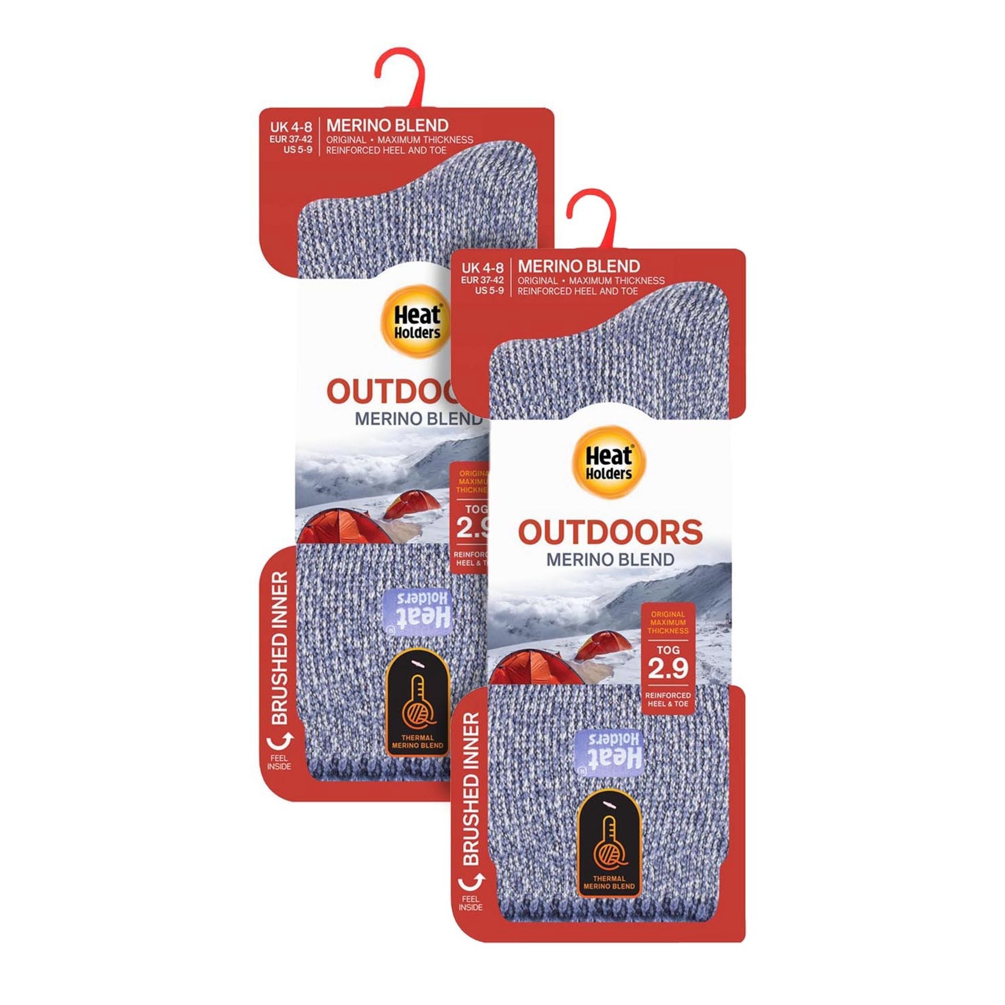 Ladies 2 Pack Merino Wool Thermal Socks