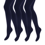 3 Pair Multipack Girls Fleece Lined Opaque Thermal Tights for Winter