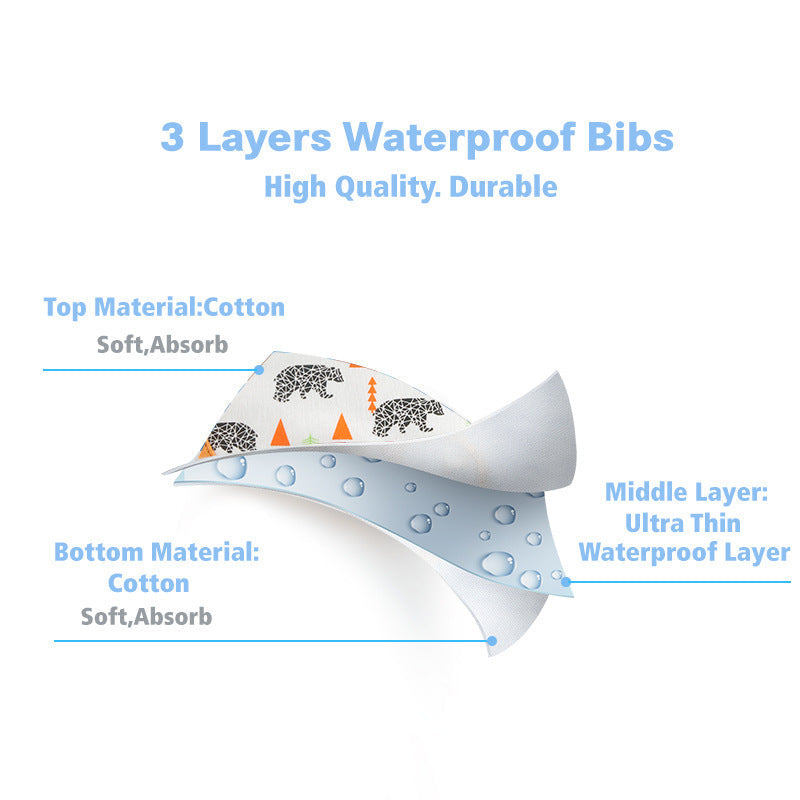 Babylium Baby Bibs - Soft Adjustable Feeding Bibs for Infants