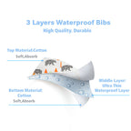 Babylium Baby Bibs - Soft Adjustable Feeding Bibs for Infants