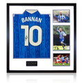 Barry Bannan Signed Sheffield Wednesday 25/26 Shirt Elite Frame w/ Fan Style Numbers