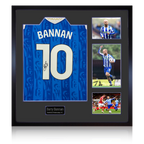 Barry Bannan Signed Sheffield Wednesday 25/26 Shirt Elite Frame w/ Fan Style Numbers