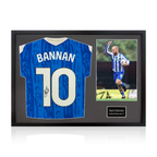 Barry Bannan Signed Sheffield Wednesday 25/26 Shirt Classic Frame w/ Fan Style Numbers