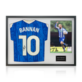 Barry Bannan Signed Sheffield Wednesday 25/26 Shirt Classic Frame w/ Fan Style Numbers