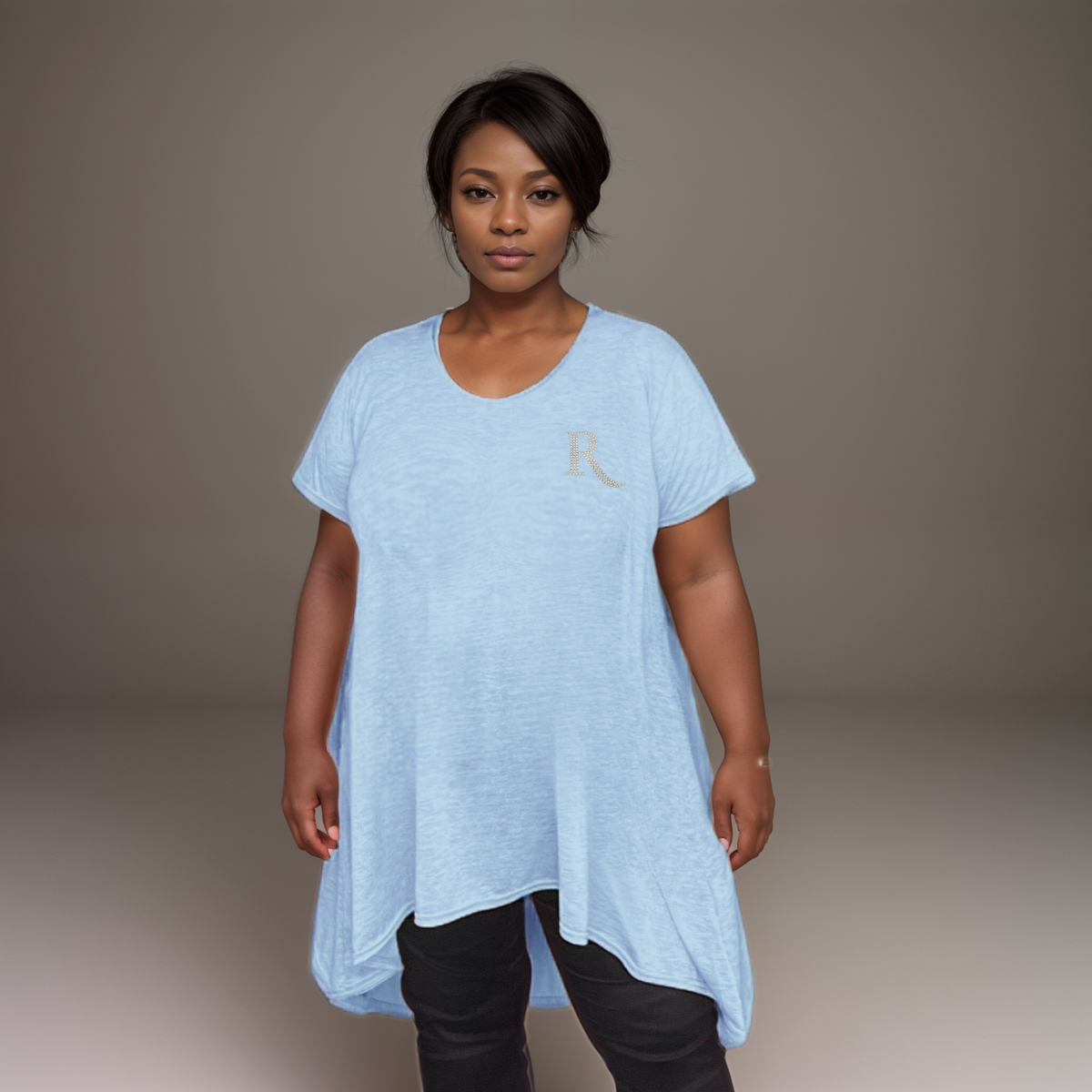 Pastel Swing Top with Diamante “R” Logo