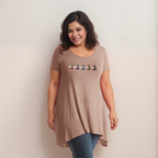 Multi Coloured Bee-Logo Hanky-Hem Swing Top