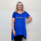 Multi Coloured Bee-Logo Hanky-Hem Swing Top