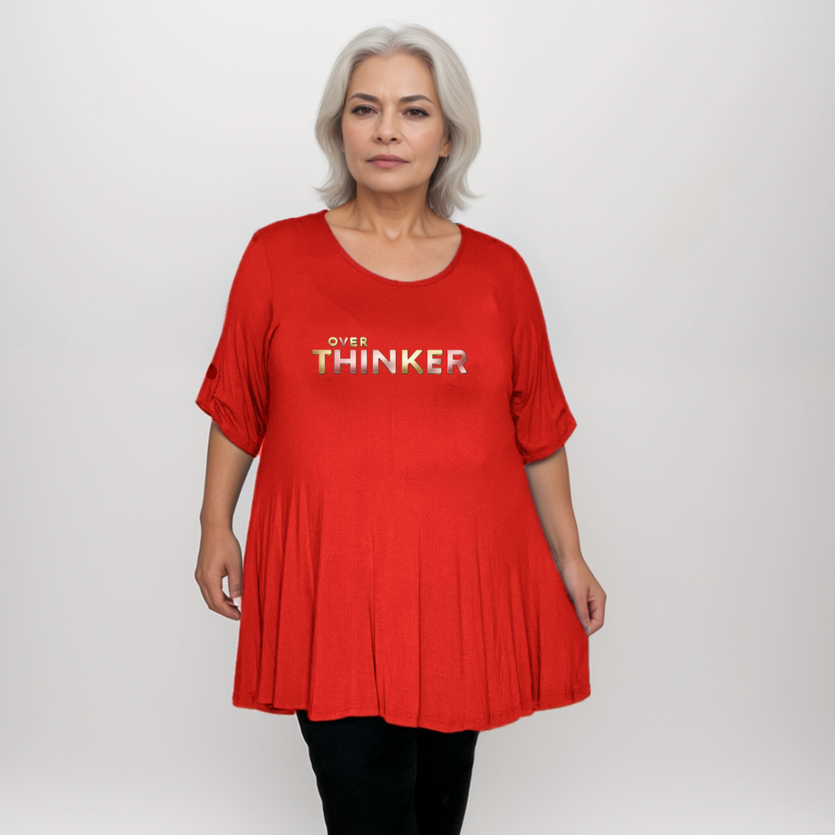 Swing Top with “Over Thinker” Logo