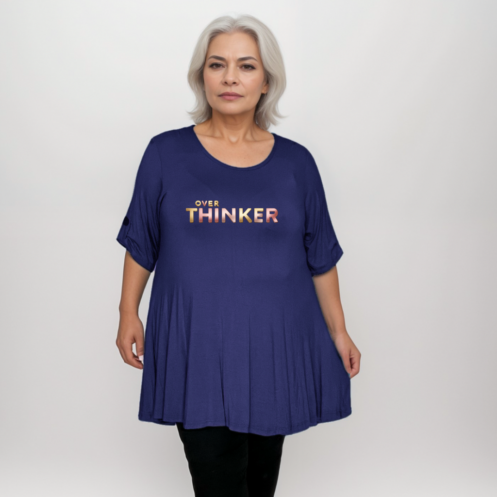 Swing Top with “Over Thinker” Logo