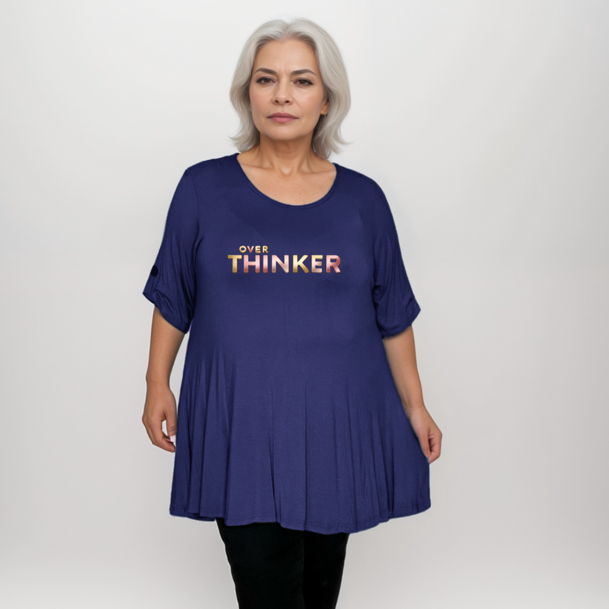 Swing Top with “Over Thinker” Logo