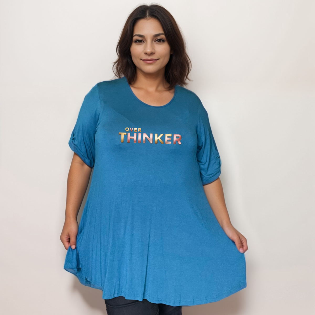 Swing Top with “Over Thinker” Logo