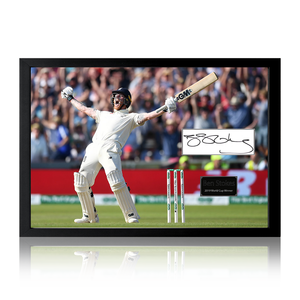 Ben Stokes Signed England Cricket Cut Iconic Frame