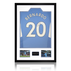 Bernardo Silva Signed Man City 21-22 Shirt Premium Frame