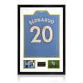 Bernardo Silva Signed Manchester City 23/24 Premier League Champions Shirt Premium Frame