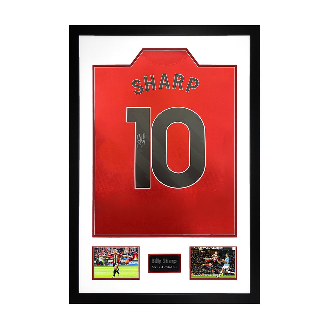 Billy Sharp Signed Sheffield United Shirt Premium Frame