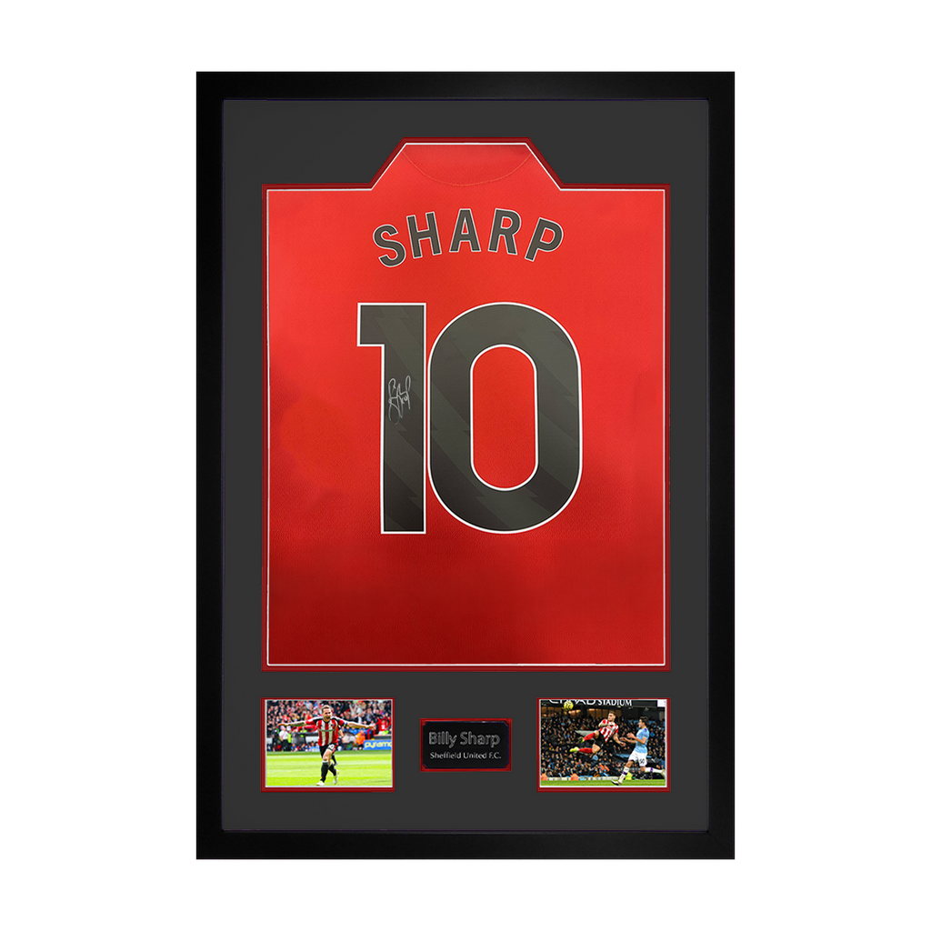 Billy Sharp Signed Sheffield United Shirt Premium Frame