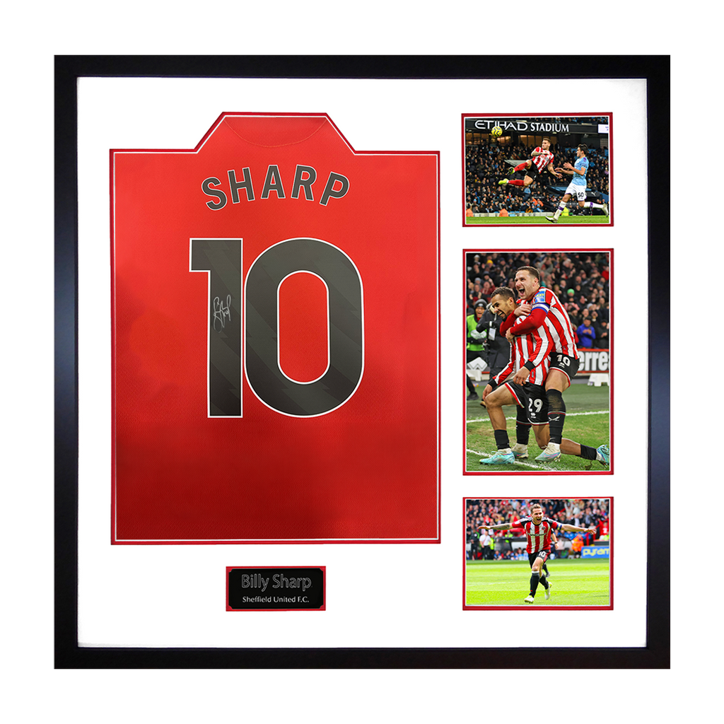 Billy Sharp Signed Sheffield United Shirt Elite Frame