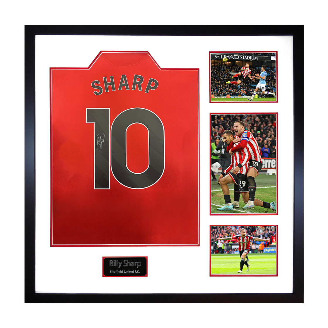 Billy Sharp Signed Sheffield United Shirt Elite Frame