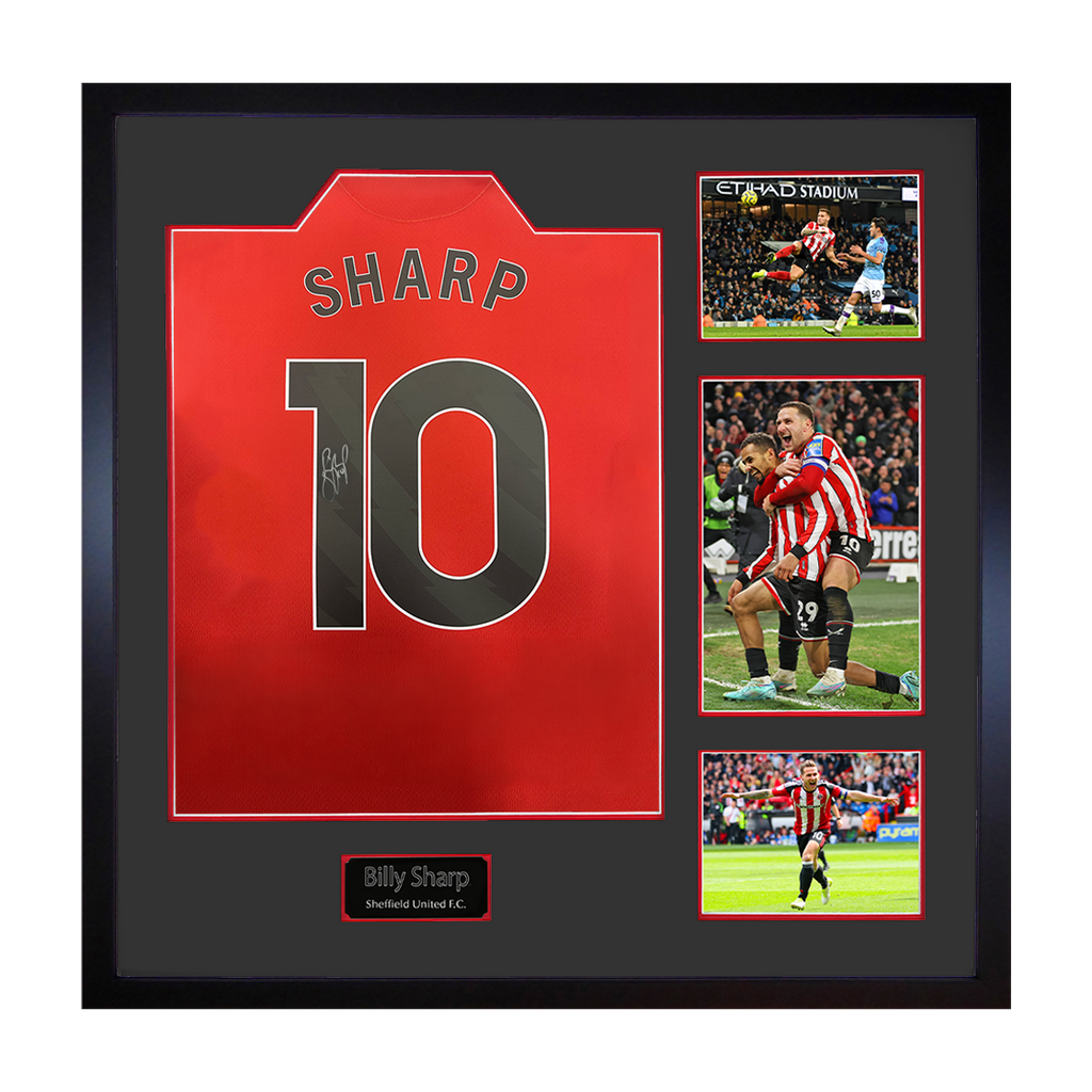 Billy Sharp Signed Sheffield United Shirt Elite Frame