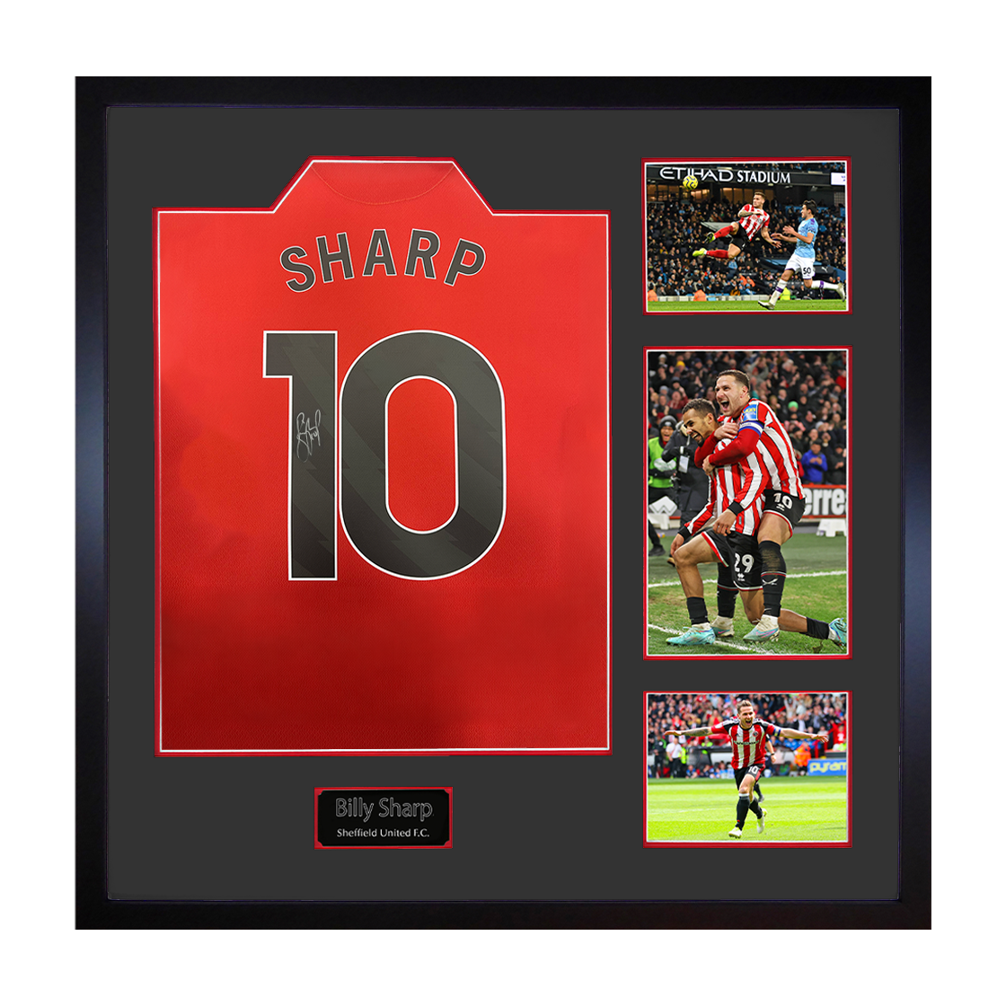 Billy Sharp Signed Sheffield United Shirt Elite Frame