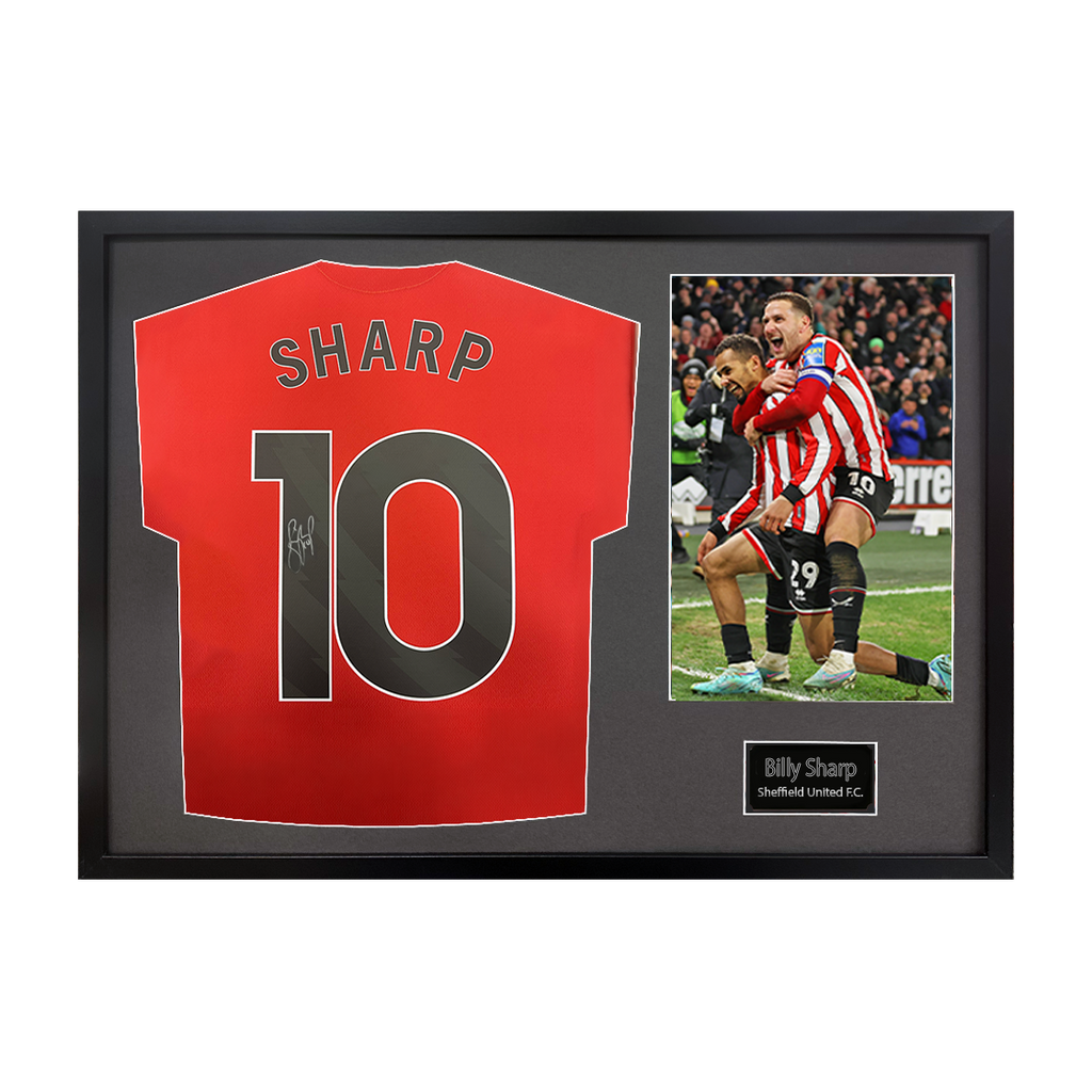 Billy Sharp Signed Sheffield United Shirt Classic Frame