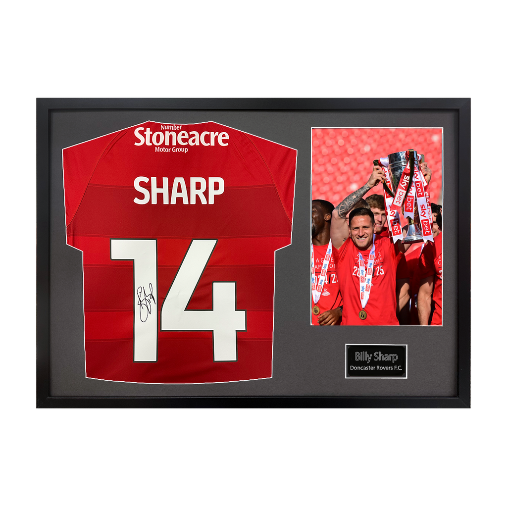 Billy Sharp Signed Doncaster Rovers Shirt Classic Frame