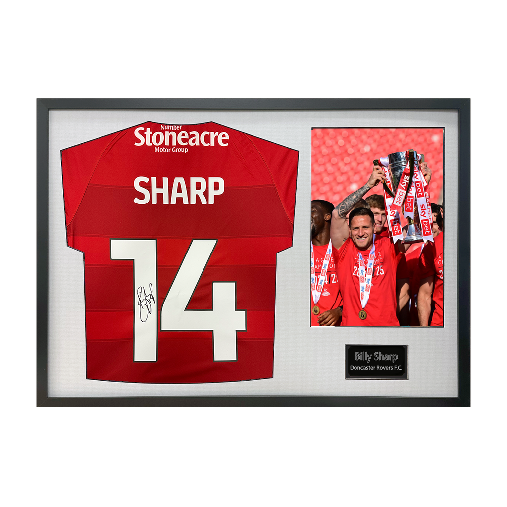 Billy Sharp Signed Doncaster Rovers Shirt Classic Frame