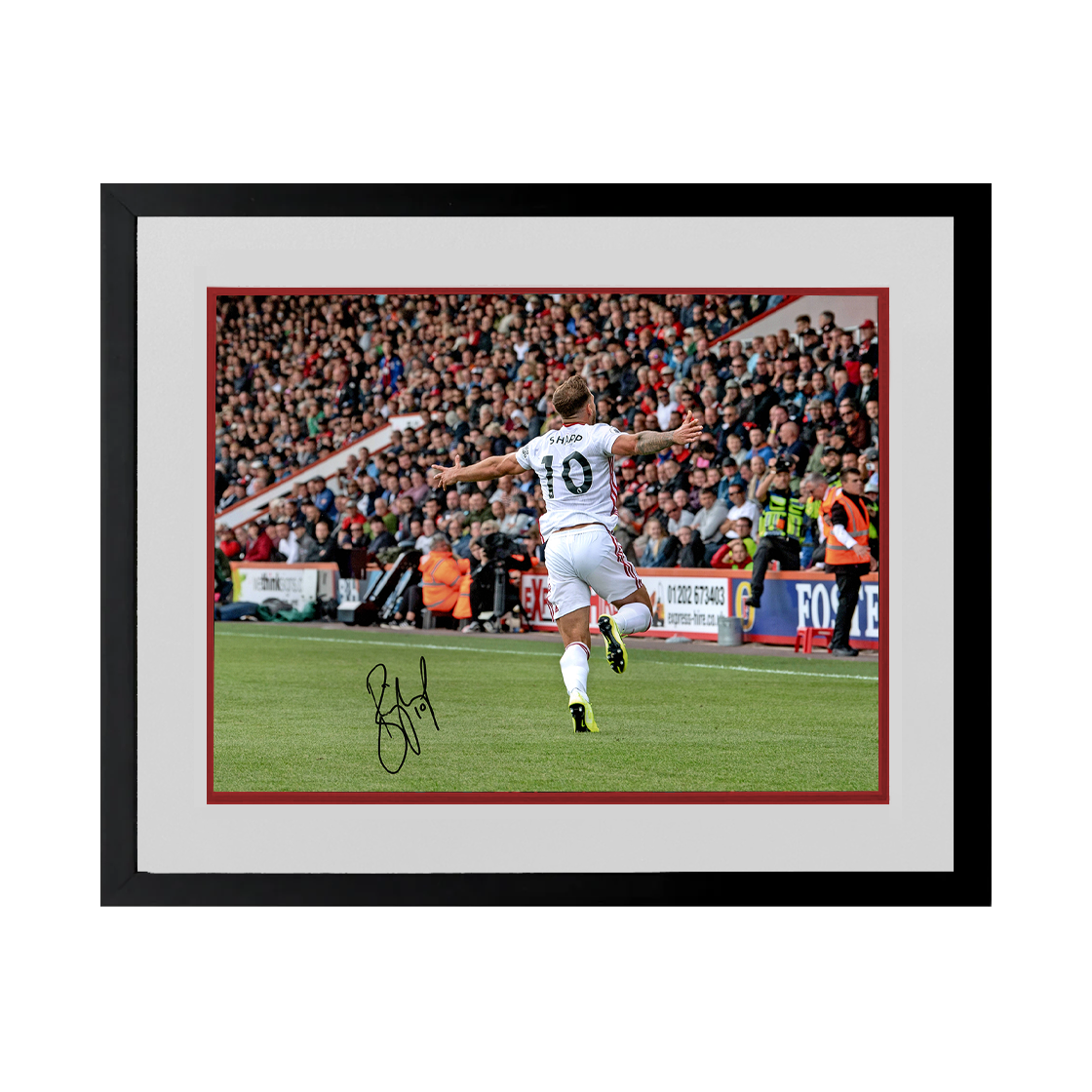 Billy Sharp Signed Sheffield United 16x12 Image Deluxe Mount Frame
