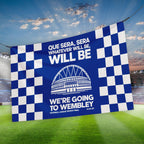 Birmingham - Que Sera, Sera - Banner - Chequered - Two Sizes