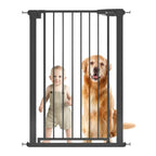 Venture Q-Fix 110cm Extra Tall Pressure Fit Baby & Pet Safety Gate - 73-80cm - Black