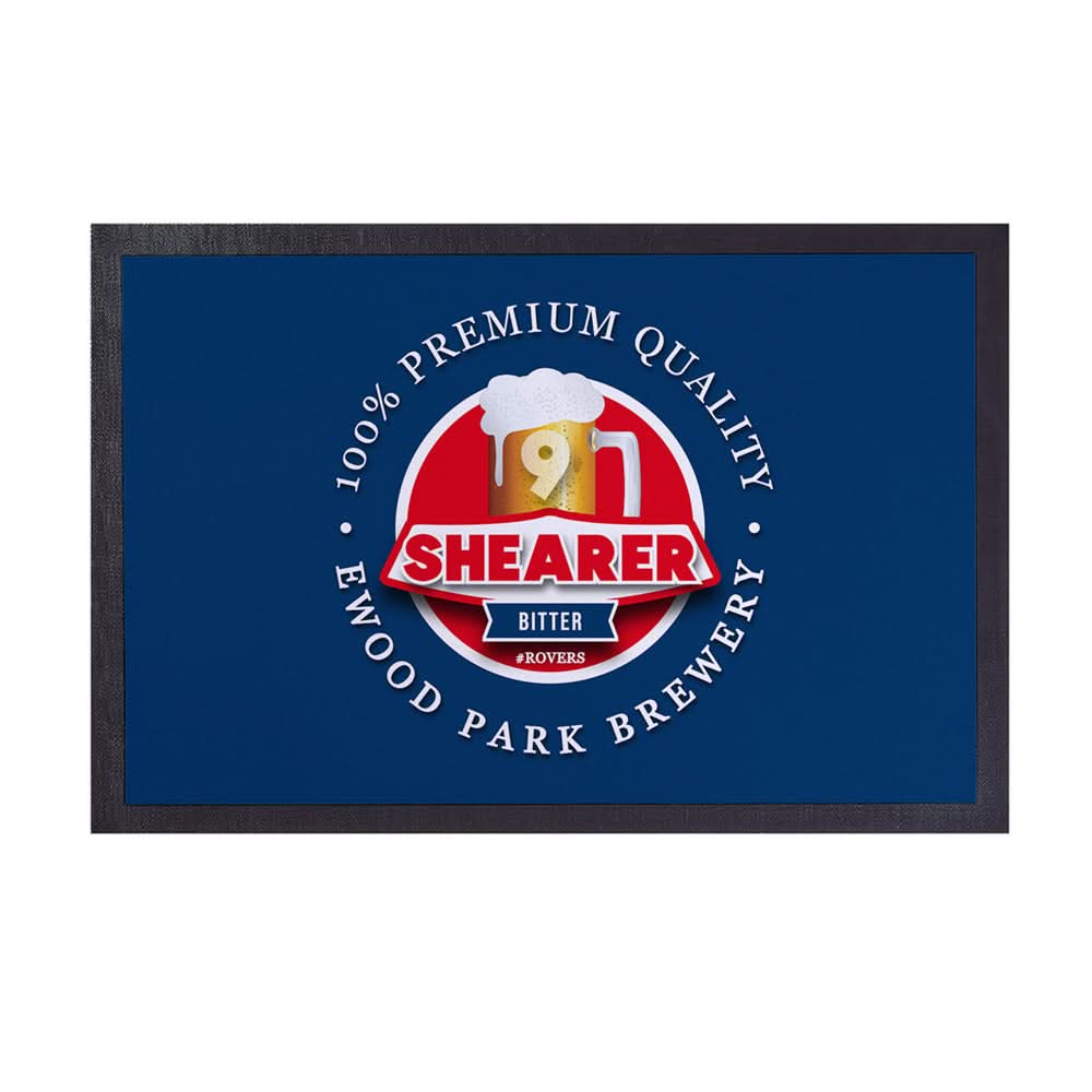 Blackburn Shearer  - Football Legends - Door Mat -60cm X 40cm