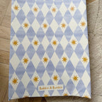 Anti-Roll Wedge Baby Changing Mat - Blue Harlequin