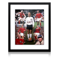 Bobby Charlton Signed England & Manchester United Deluxe Mount Display