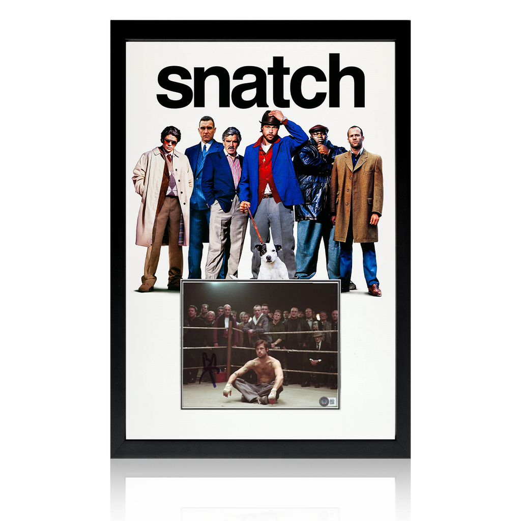 Brad Pitt Signed Snatch Iconic Frame (Beckett)