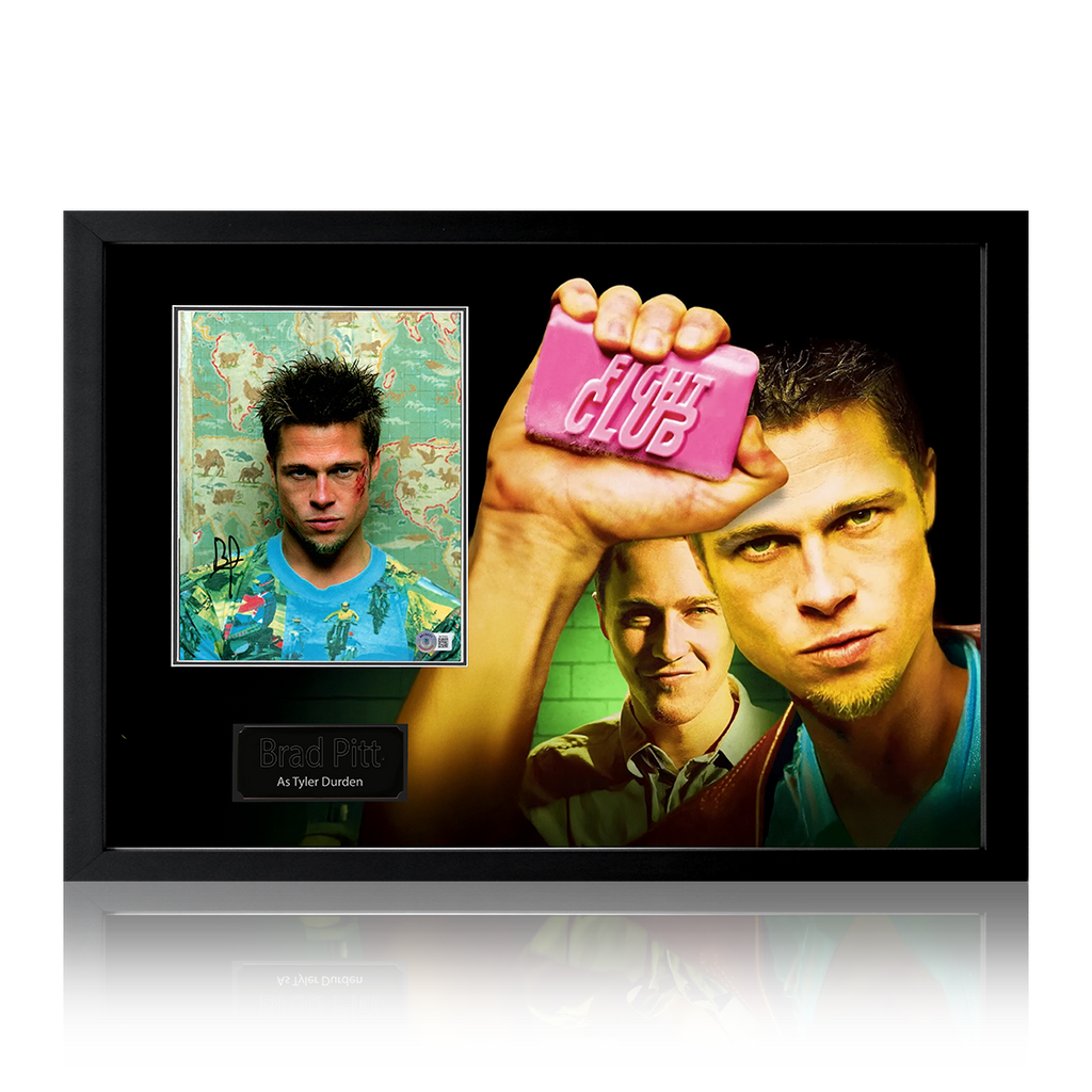 Brad Pitt Signed Fight Club Image Iconic Frame (Beckett)