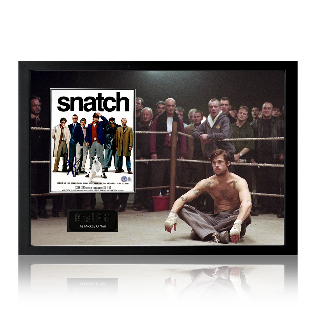 Brad Pitt Signed Snatch Image Iconic Frame (Beckett)