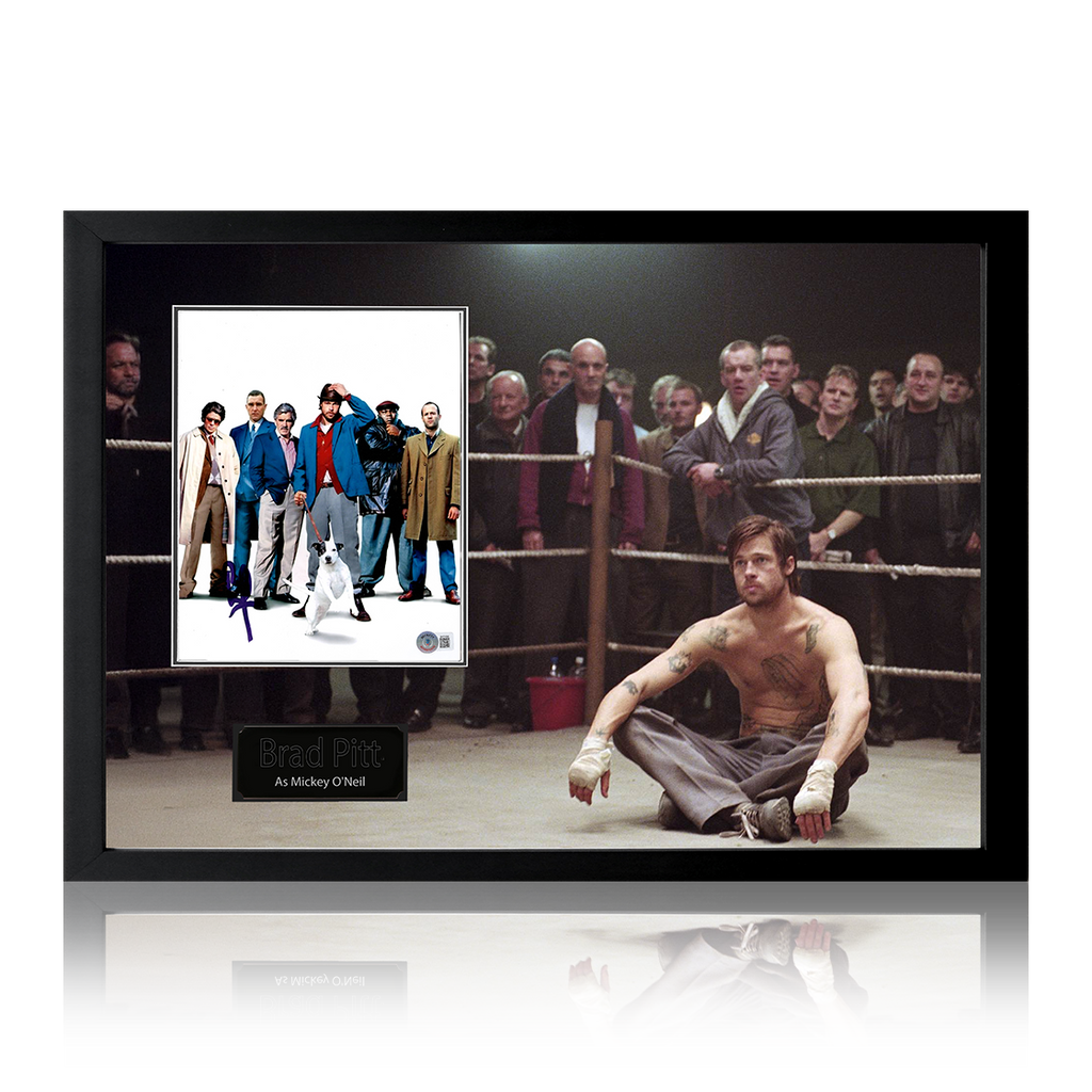 Brad Pitt Signed Snatch Image Iconic Frame (Beckett)