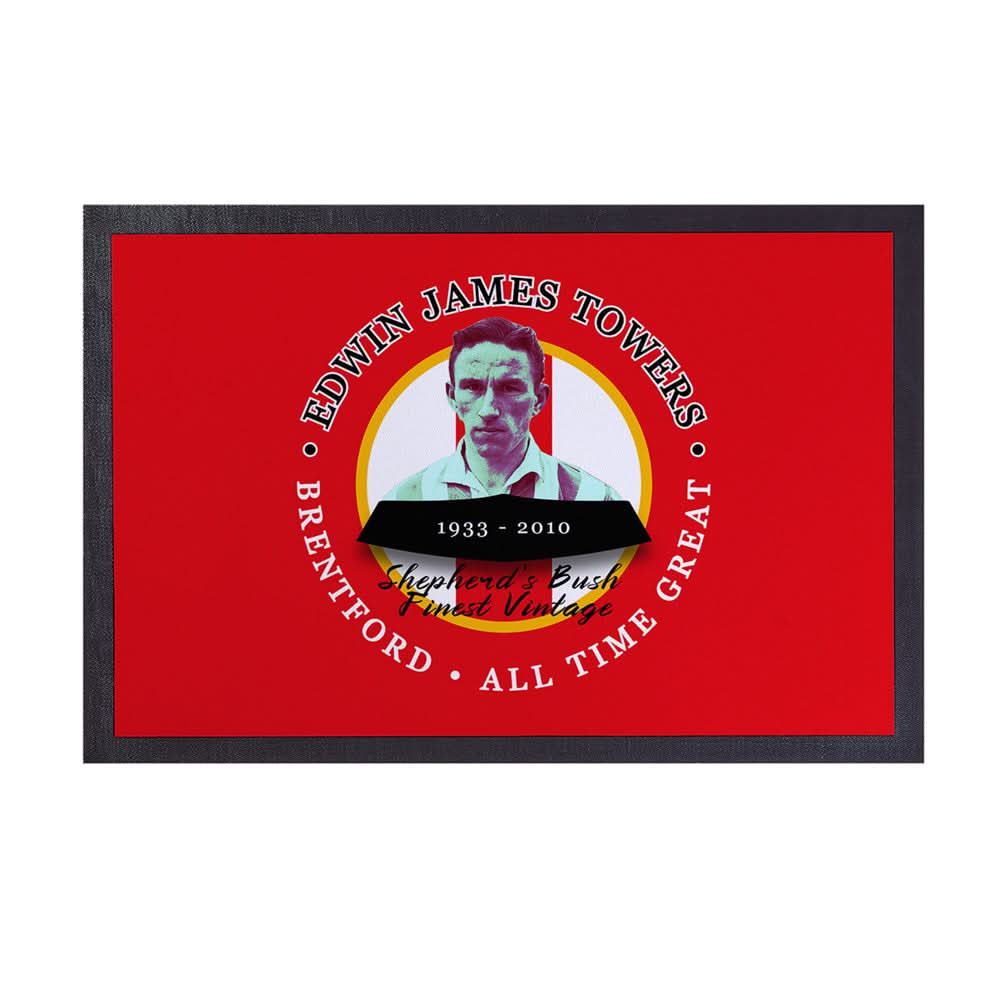 Brentford  Jim Towers  - Football Legends - Door Mat -60cm X 40cm