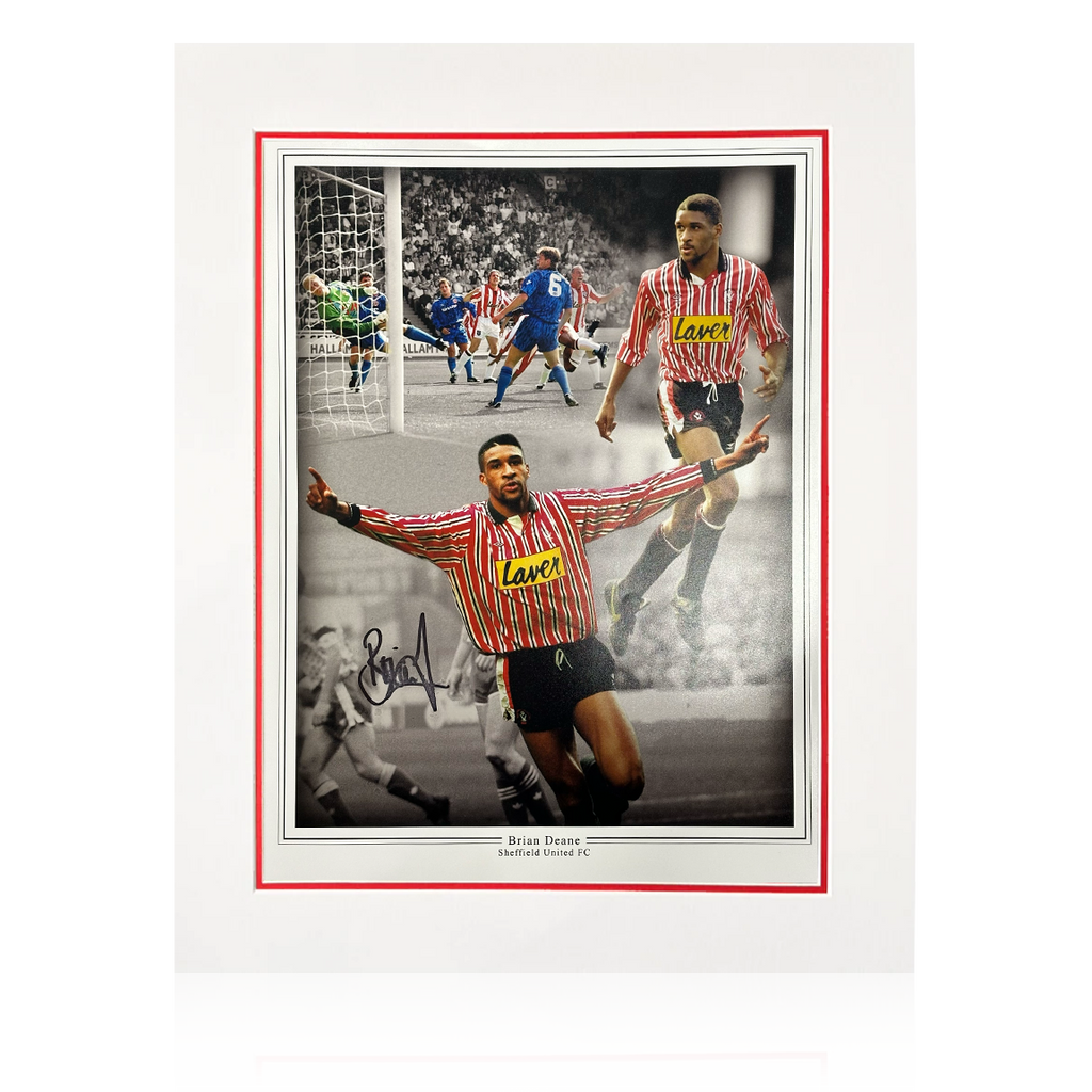 Brian Deane Signed Sheffield United Mount