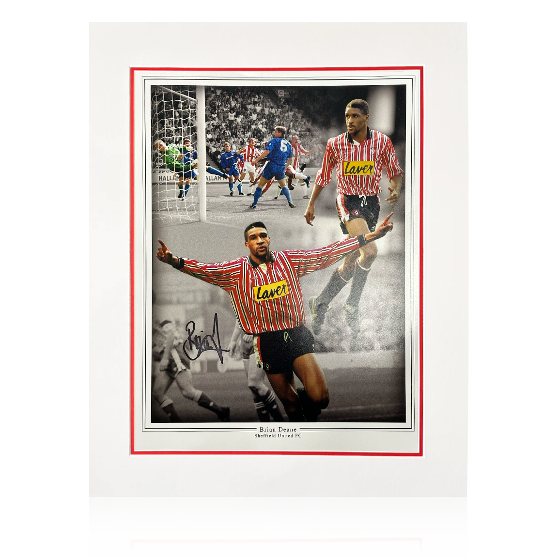 Brian Deane Signed Sheffield United Mount