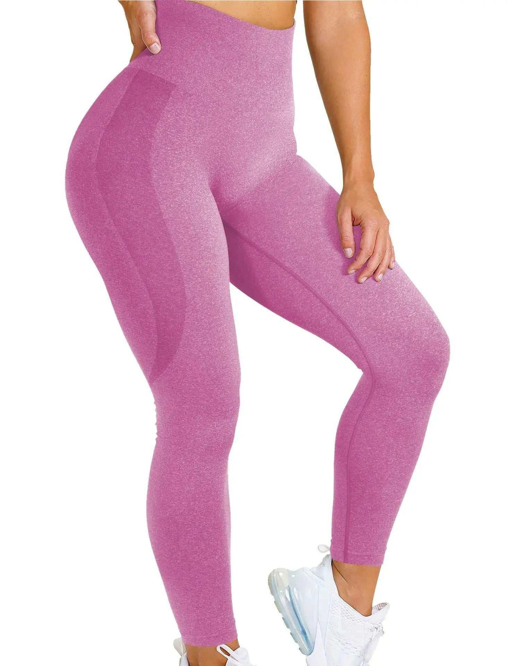 Seamless Yoga Pants - Moisture-Wicking Comfort in Stylish Brown for Gym and Everyday Wear