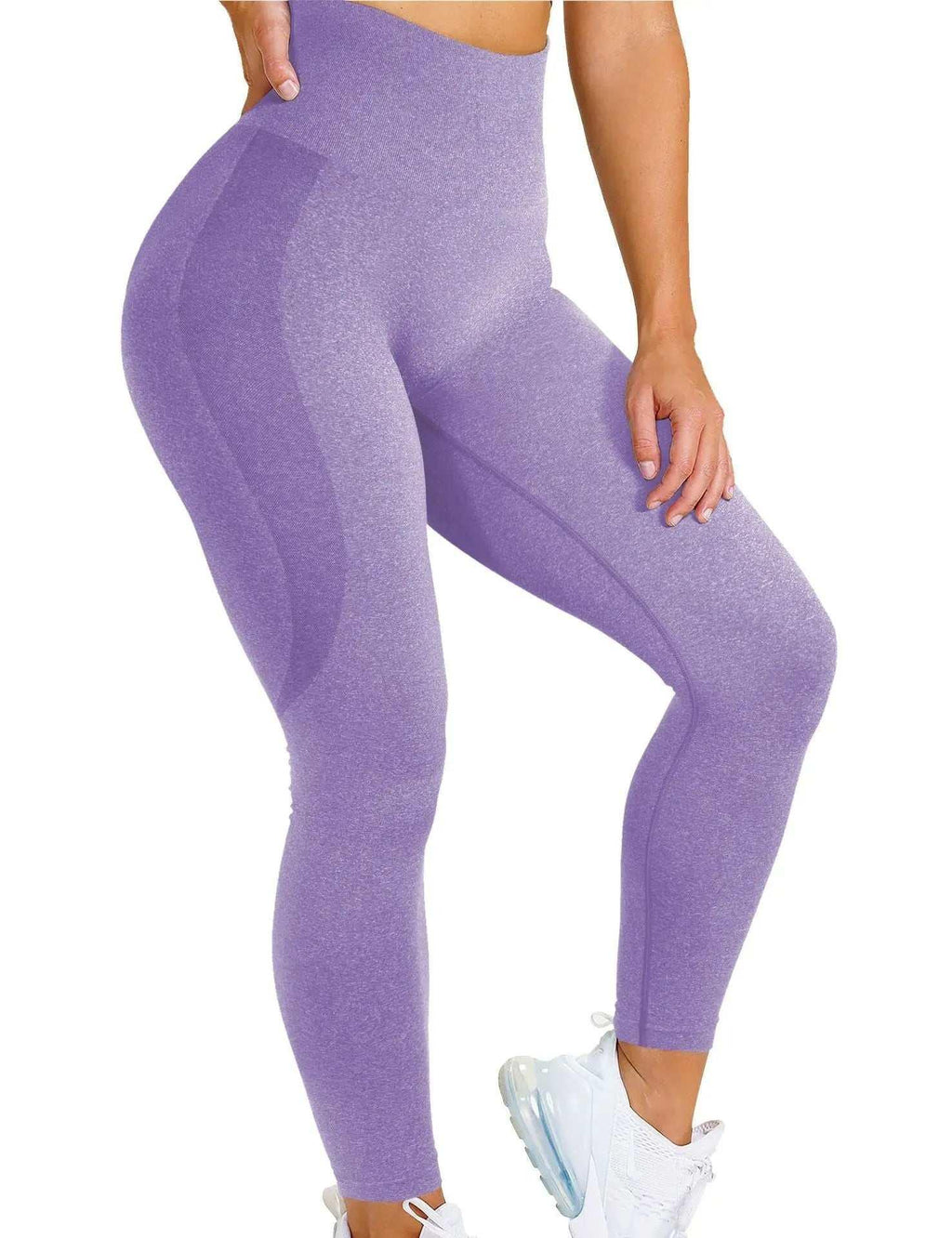 Seamless Yoga Pants - Moisture-Wicking Comfort in Stylish Brown for Gym and Everyday Wear