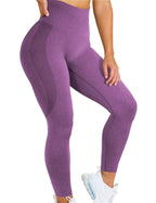 Seamless Yoga Pants - Moisture-Wicking Comfort in Stylish Brown for Gym and Everyday Wear