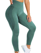 Seamless Yoga Pants - Moisture-Wicking Comfort in Stylish Brown for Gym and Everyday Wear