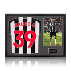 Bruno Guimarães Signed Newcastle United 23-24 Shirt Classic Frame.