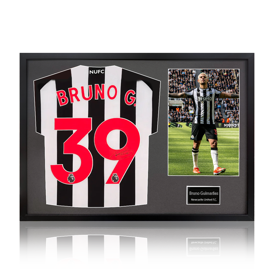 Bruno Guimarães Signed Newcastle United 23-24 Shirt Classic Frame.