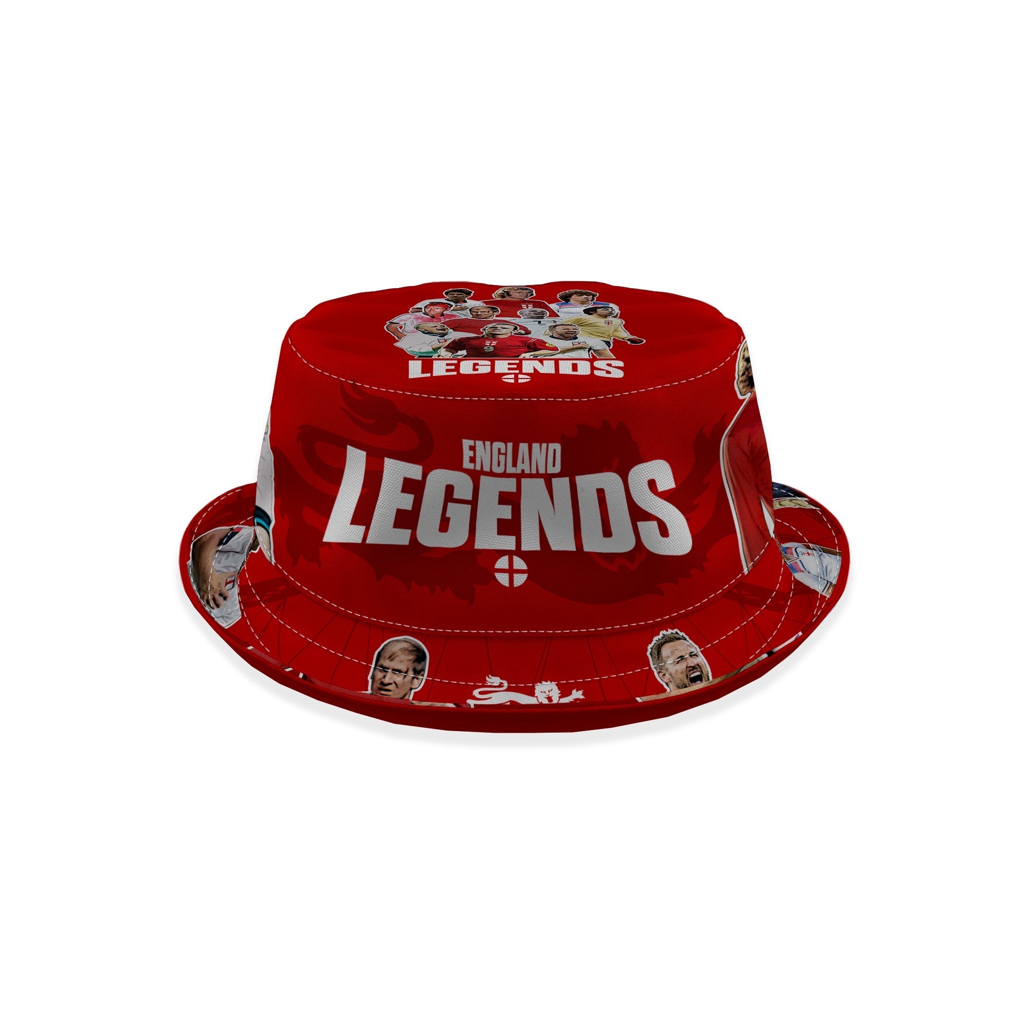 England Legends Montage - Red - Bucket Hat